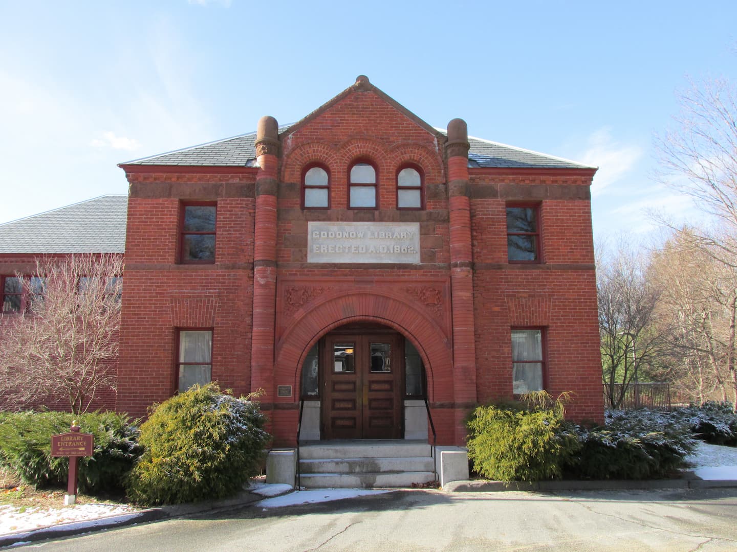 Historic Goodnow Library, December 2012, South Sudbury MA