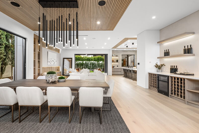 modern dining area